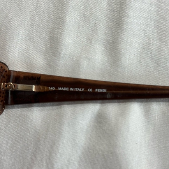 FENDI BROWN WITH RHINESTONES PRESCRIPTION OPTICAL FRAMES GLASSES - Picture 4 of 8